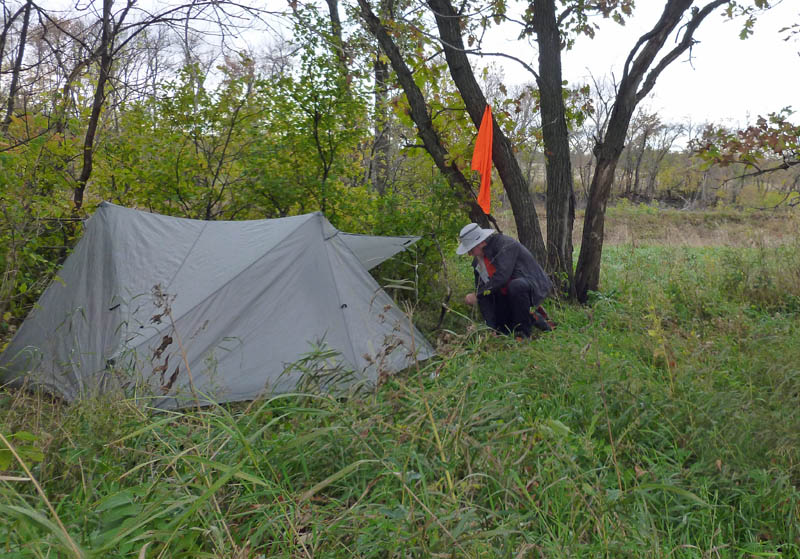 wet prairie grass camp